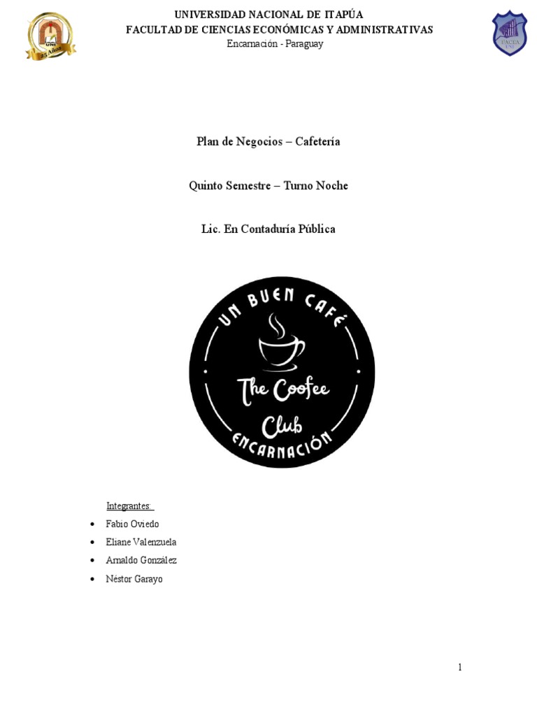 Final Cafeteria Plan de Negocios PDF