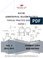 IGCSE Topical Past Papers Addmath P1
