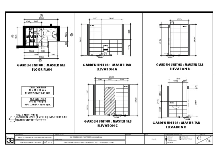 Garden Unit 08 Master T&B Layout | PDF