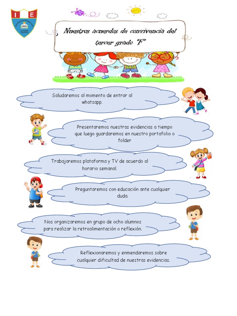 Acuerdos de Convivencia Del Tercer Grado F | PDF