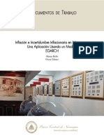 DT-8 Inflacion e Incertidumbre Inflacionaria en Nicaragua Una Aplicacion Utilizando Un Modelo EGARCH
