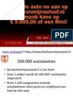 Auto Verkopen 500000 Actie Van Ikwilvanmijnautoaf - NL Win Een Mini of E 5.000,00