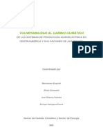 Vulnerabilidad Al Cambio Climático de Los Sistemas de Producción Hidroeléctrica en Centroamérica y Sus Opciones de Adaptación