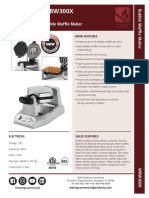 Especificaciones T - Cnicas Wafflera Industrial Waring WBW300X 929wbw300x - Spec