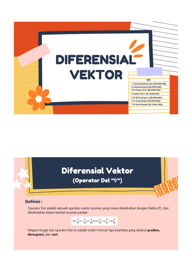 Pengantar Diferensial Vektor dan Operator Del | PDF