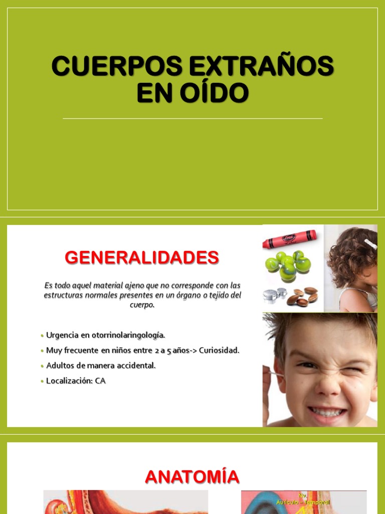 Cuerpos Extraños en Oído PDF