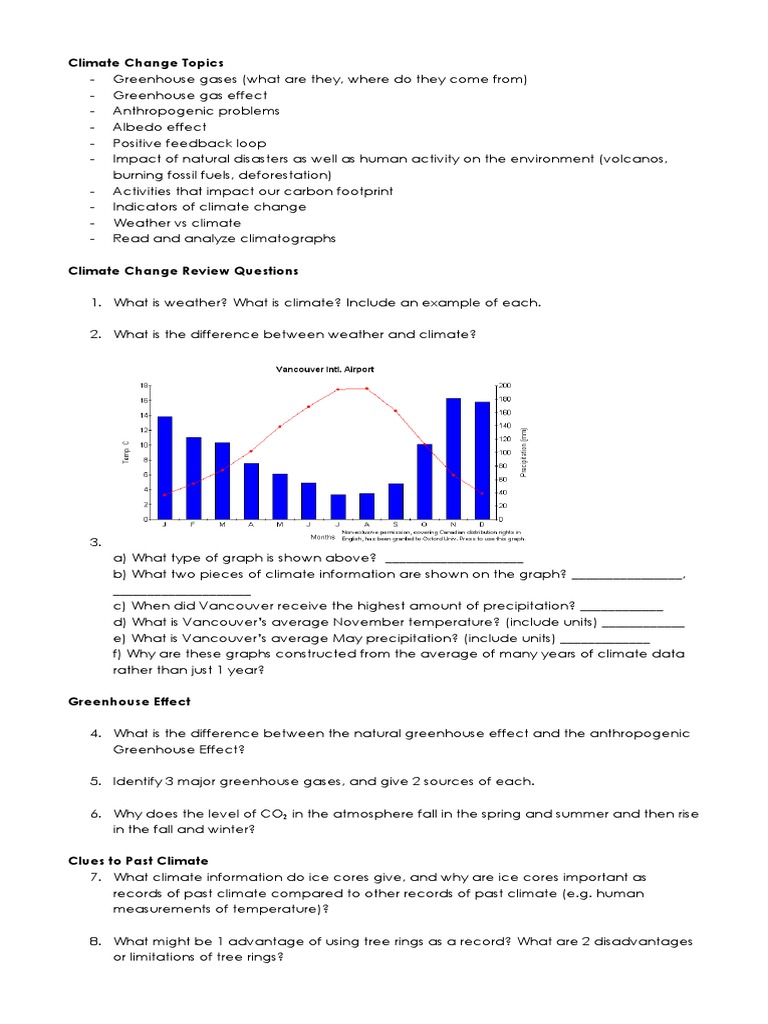 Climate Change Review Questions | PDF | Climate Change | Climate