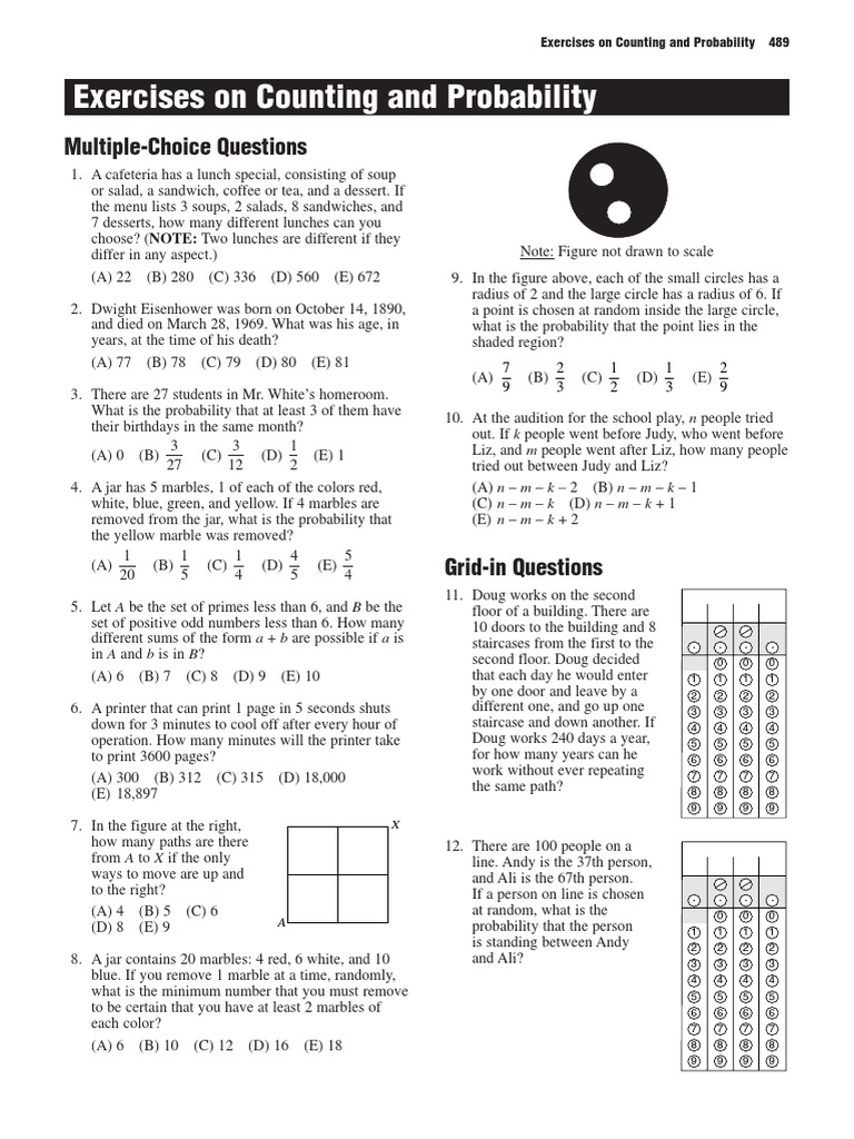 Probability and counting test pdf