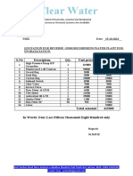 Clear Water: S.No Description. Qty. Unit Price. Amount