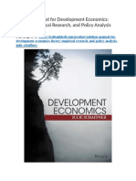 Solution Manual For Development Economics Theory Empirical Research and Policy Analysis Julie Schaffner