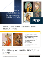 Lecture 3 Mughal Rule in The Subcontinent