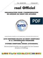 Acte Uniforme Relatif Droit Comptable Information Financiere JAN 2017 JO