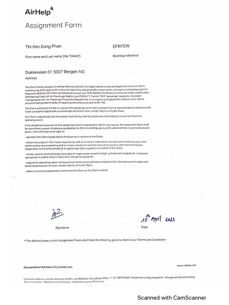Assignment Form | PDF