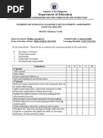 Homeroom Guidance Learner's Development Assessment (Grades 1-3)