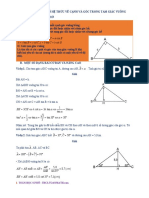 Chuyên đề Toán 9 - Một số hệ thức về cạnh và góc trong tam giác vuông
