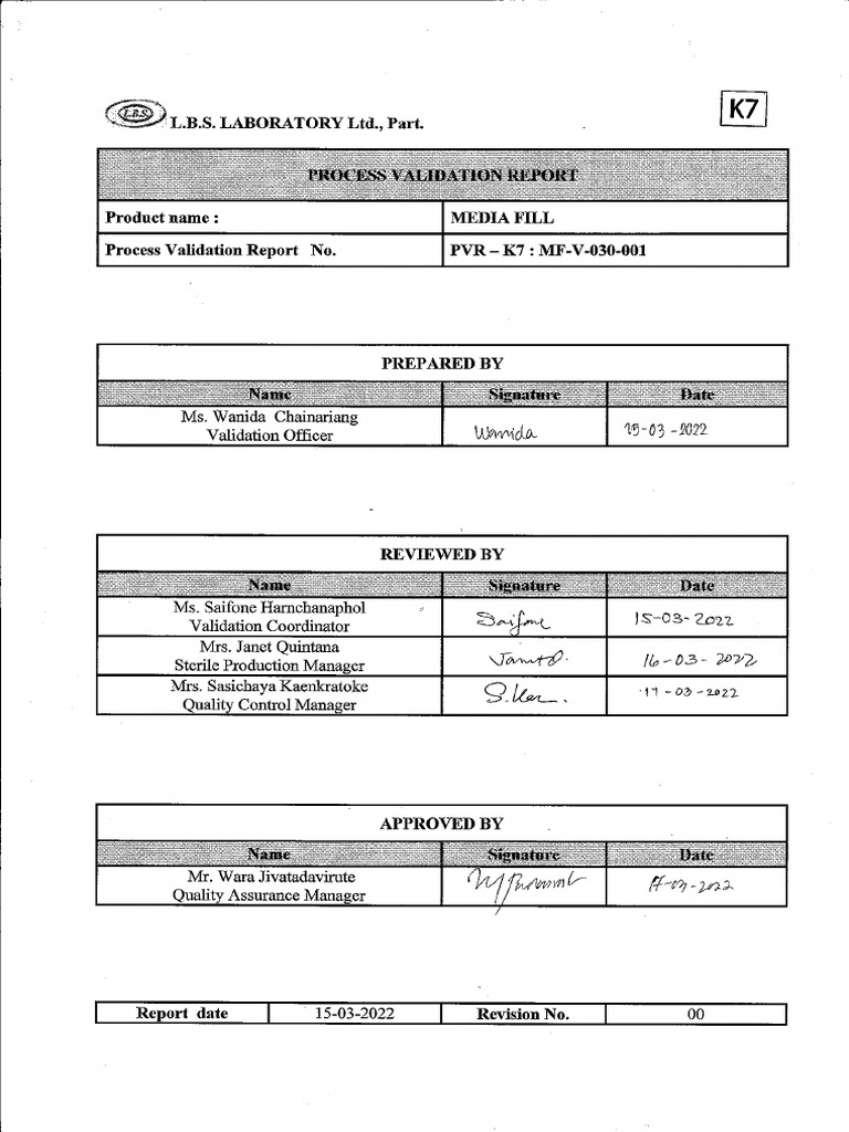 Media Fill Process Validation Report | PDF | Staphylococcus | Quality ...