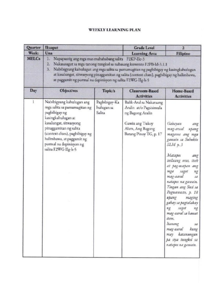 weekly-learning-plan-sample-pdf