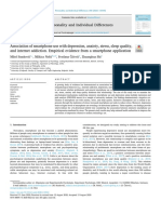 Association of Smartphone Use With Depression, Anxiety, Stress, Sleep Quality