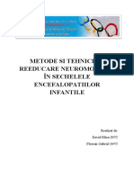 Referat tehnici de facilitare neuromotorii in sechelele encefalopatiilor infantile (DAVID ELIZA-FLOREAN GABRIEL)