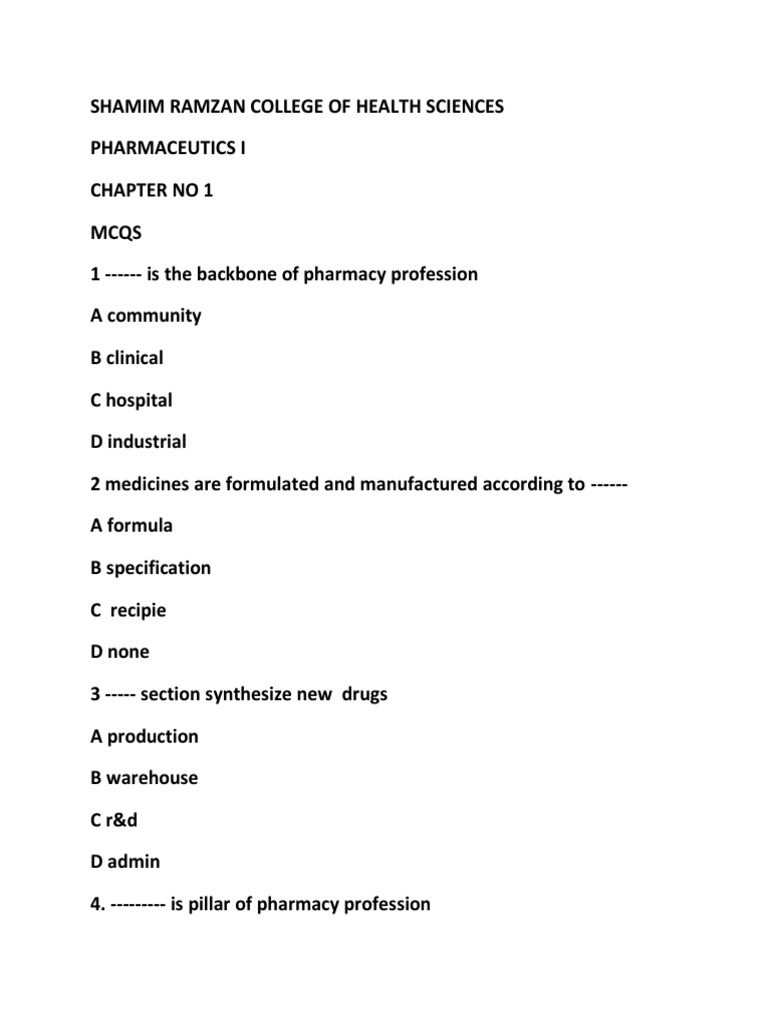 Pharmaceutics 1 PDF