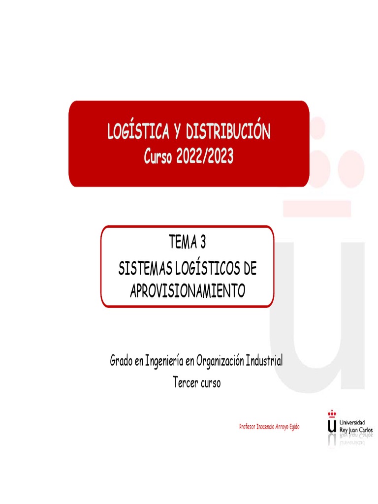 Sistemas Logísticos de Aprovisionamiento | PDF | Obtención | Almacén