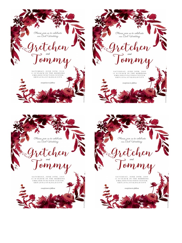 Sample of Wedding Invitation | PDF