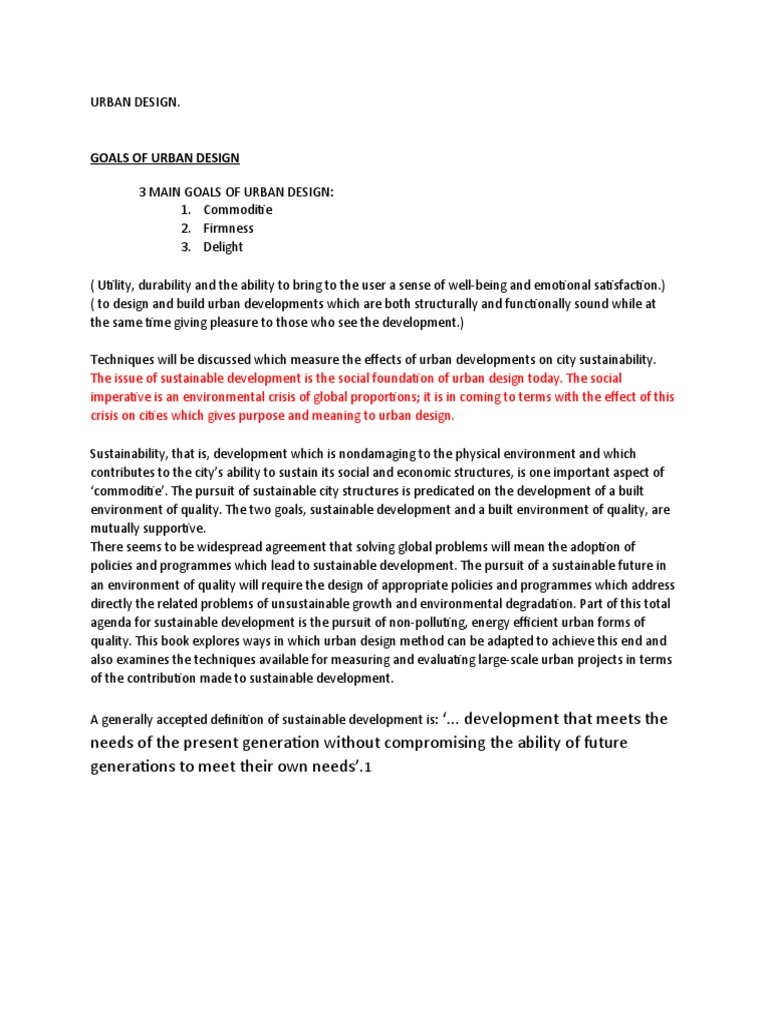 Urban Design Principles for Sustainability | PDF | Sustainability ... - Innovative Urban Design Principles