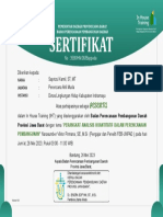 E-Sertifikat IHT 26 Mei 2023 Saprizul Kamil, ST, MT