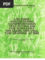 Download IRPS 105 A Reading and LIstening Comprehension Test in English for Nonnative Speakers Applying for Training at IRRI by CPS_IRRI SN65444096 doc pdf
