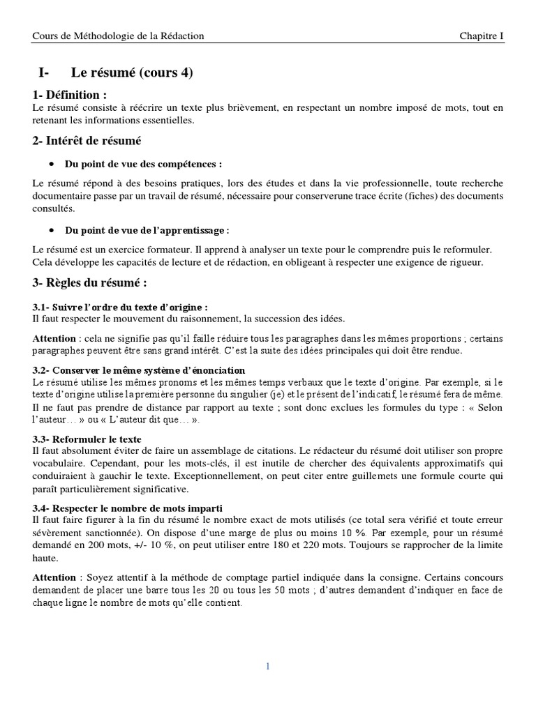 Cours De Méthodologie De La Rédaction Pdf