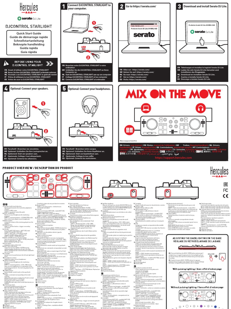 DJControl_Starlight_QuickStart_Manual_V2 | PDF | Hip Hop | Sound Recording