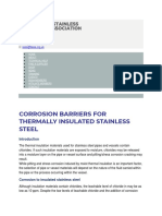 Corrosion Barrier Between SS Surface and Insulation