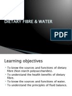 Dietary Fibre & Water