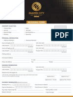 Zaamin City - Booking Form