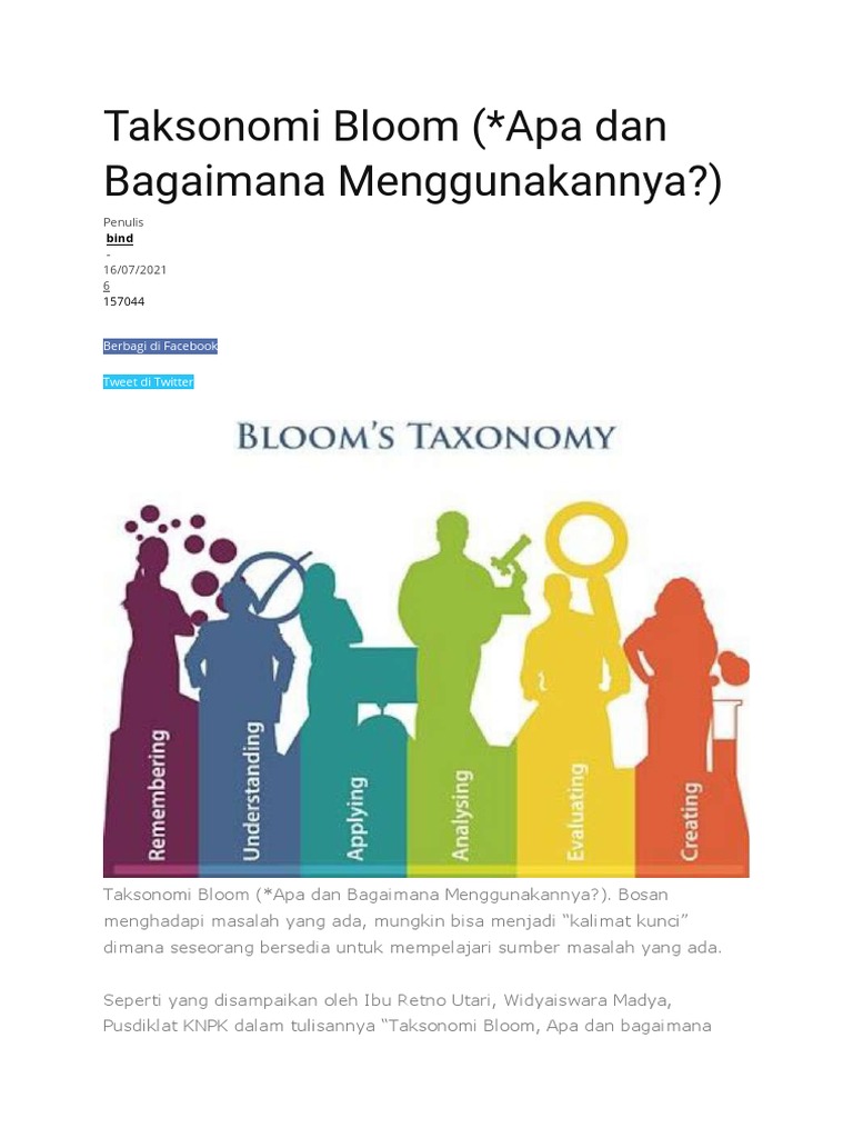 Panduan Menggunakan Taksonomi Bloom | PDF | Pengembangan Diri
