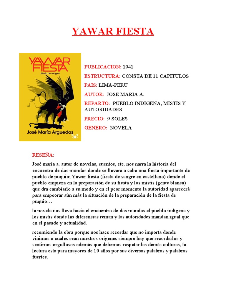 Yawar Fiesta | PDF