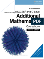 Cambridge Igcse and o Level Additional Mathematics Second Edition - Sue Pemberton