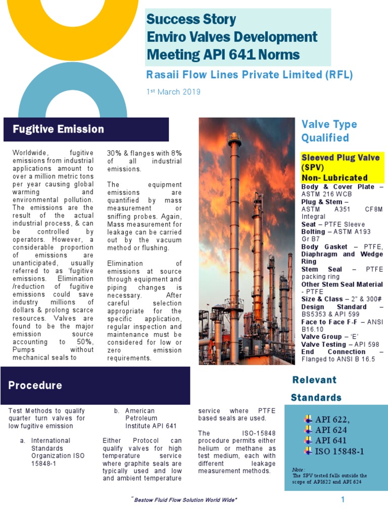Make Wise Decision by Using RFL Valves To Save Down Time and Prevent ...
