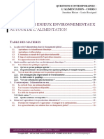 L'alimentation - Cours 3 - Les Enjeux Environnementaux Autour de L'alimentation