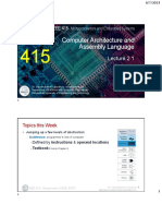 EEE415 Week02 Assembly Language