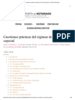 Cuestiones Prácticas Del Régimen de Vivienda Especial - Revista Del Notariado