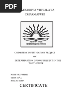 Chemistry Investigatory Project XII On Toothpaste Analysis | PDF | Ion ...