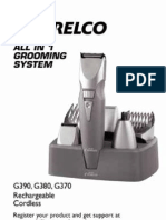 Norelco g370 User Owners Manual