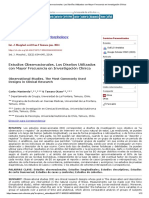 Estudios Observacionales - Los Diseños Utilizados Con Mayor Frecuencia en Investigación Clínica