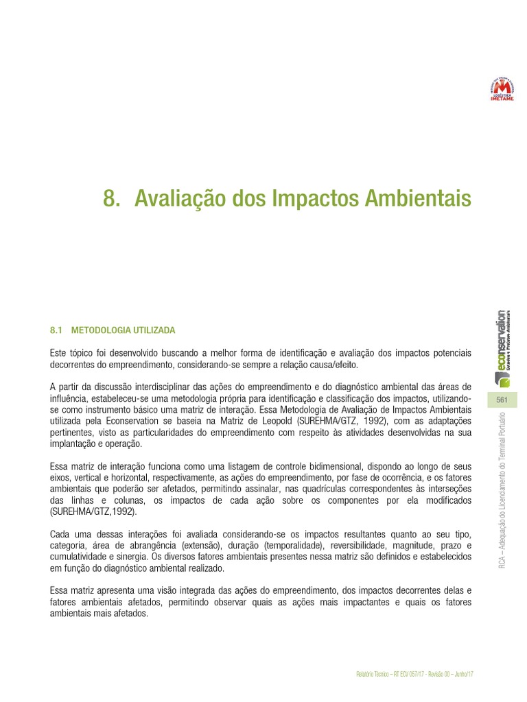Avaliação de Impactos Ambientais | PDF | Ambiente natural | Tempo