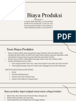 Teori Biaya Produksi