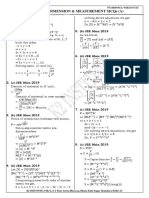 Unit Dimension and Measurement (Ques Bank)