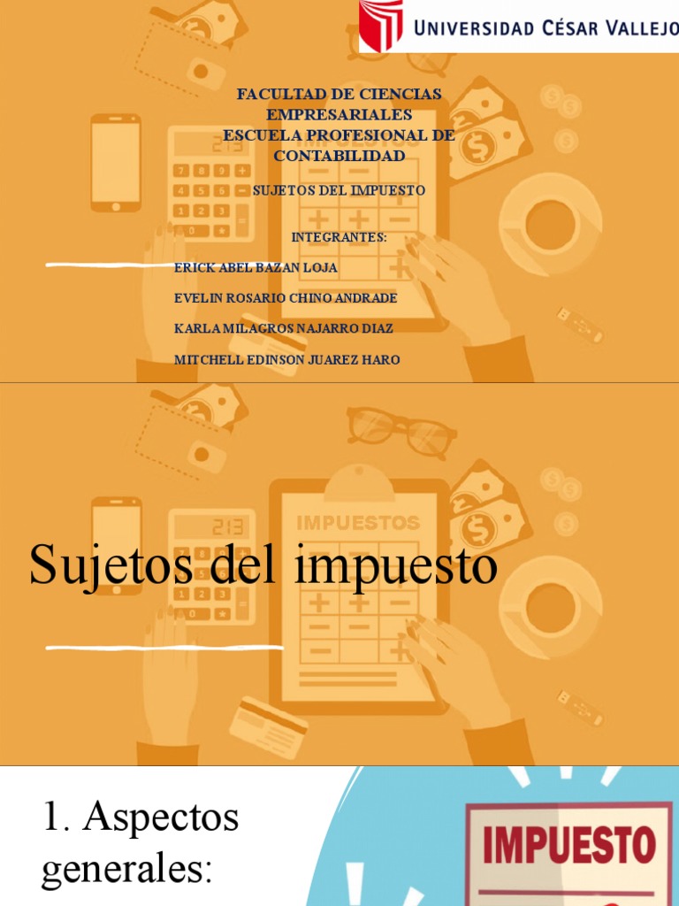Sujetos del Impuesto en Perú | PDF | Impuestos | Contabilidad