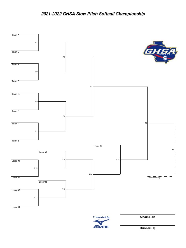 20212022 GHSA SlowPitchSoftball Sectional Brackets PDF