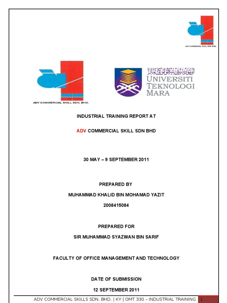 Resume Sample Resume For Industrial Training In Malaysia uitmunikop omt 330 industrial training report personal computers records management